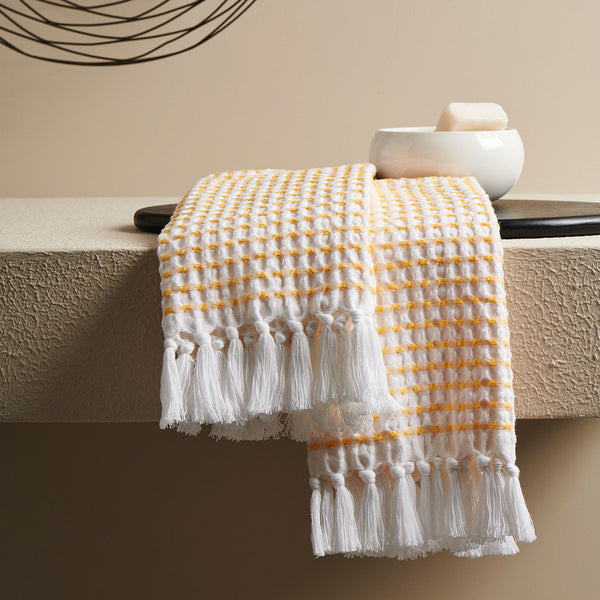 Cotton Hand Towel | Soft-Absorbent | Yellow | 40 x 60 cm