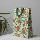 Handmade Cotton Paper Carry Bag | Light Green | Set of 5