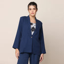 Cotton Tencel Blazer | Navy