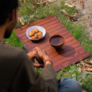 Wooden Table Mat | Place Mat | Foldable | Brown | 45 cm