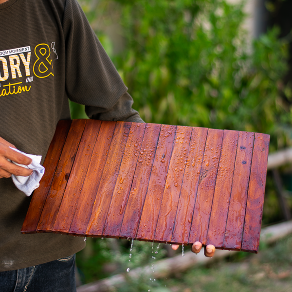 Wooden Table Mat | Place Mat | Foldable | Brown | 45 cm