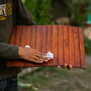 Wooden Table Mat | Place Mat | Foldable | Brown | 45 cm