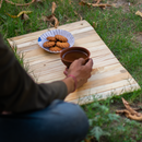 Wooden Table Mat | Place Mat | Foldable | Beige | 45 cm