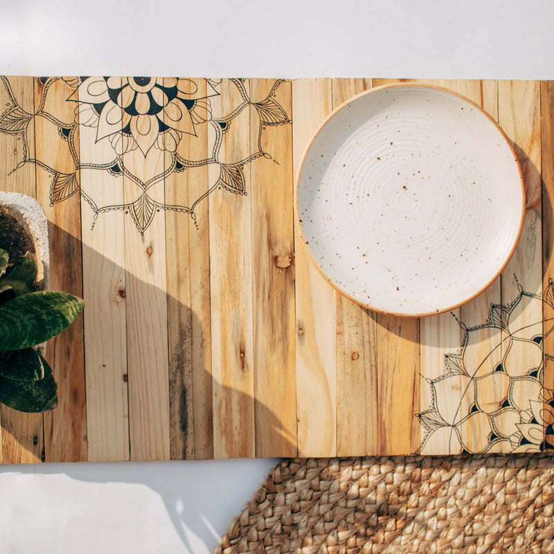 Wooden Table Mat | Place Mat | Beige | 30 cm