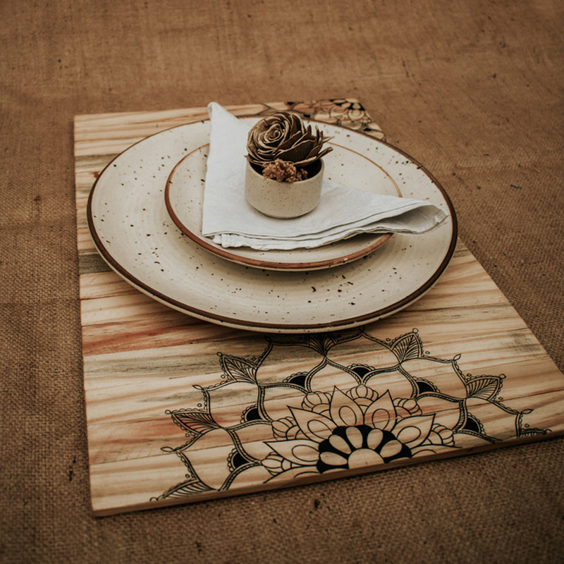 Wooden Table Mat | Place Mat | Beige | 30 cm