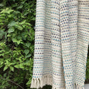 Cotton Throw with Tassels | White