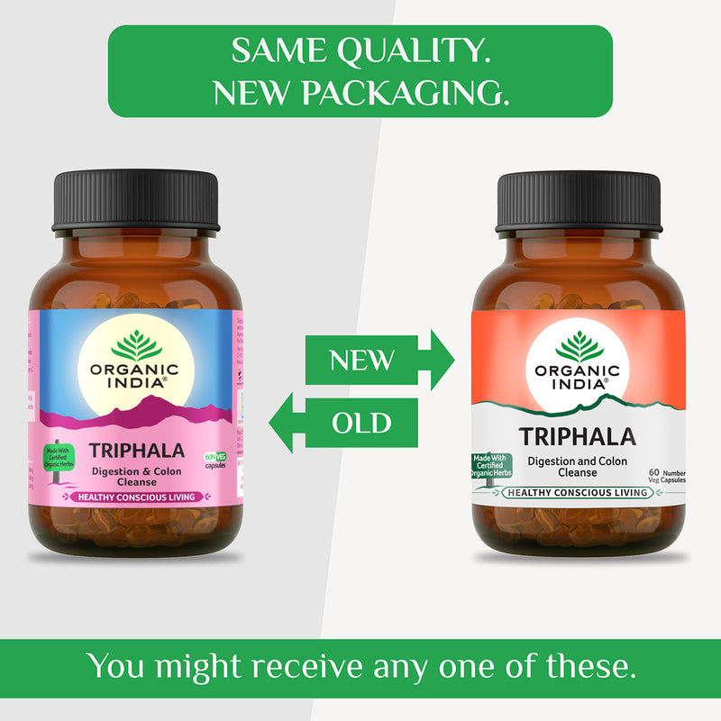 Organic India Triphala Capsules | 60 Caps | Pack of 2