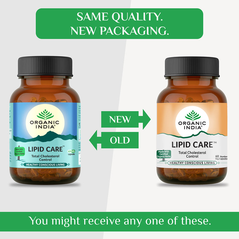 Organic India Lipid Care Capsules | Cholesterol Control | 60 Caps