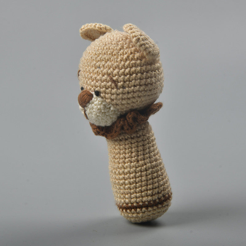 Crochet Baby Rattle | Buddy Bear | Hand-eye Coordination | 12 cm