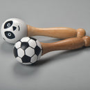 Wooden Baby Rattles Set | Hungry Panda & Football | Fine Motor Skills | Set of 2