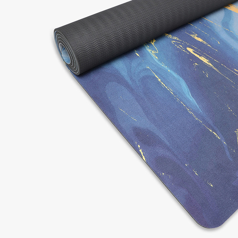 Recycled Suede Yoga Mat | 6 mm | Blue