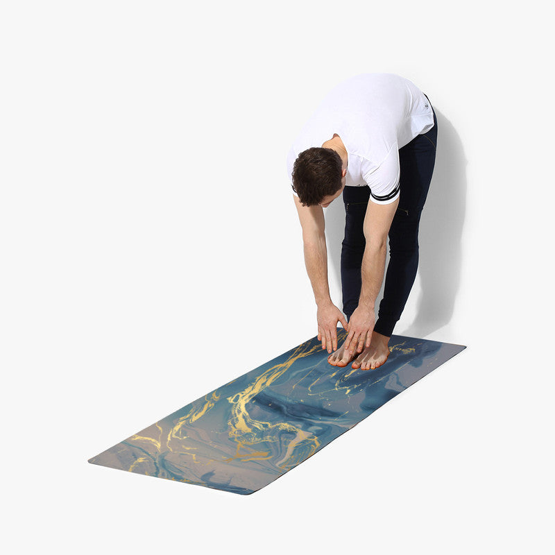 Recycled Suede Yoga Mat | 6 mm | Blue