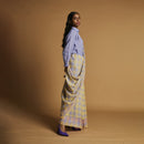 Linen Saree | Checkered | Multicolour