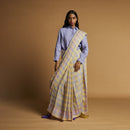 Linen Saree | Checkered | Multicolour