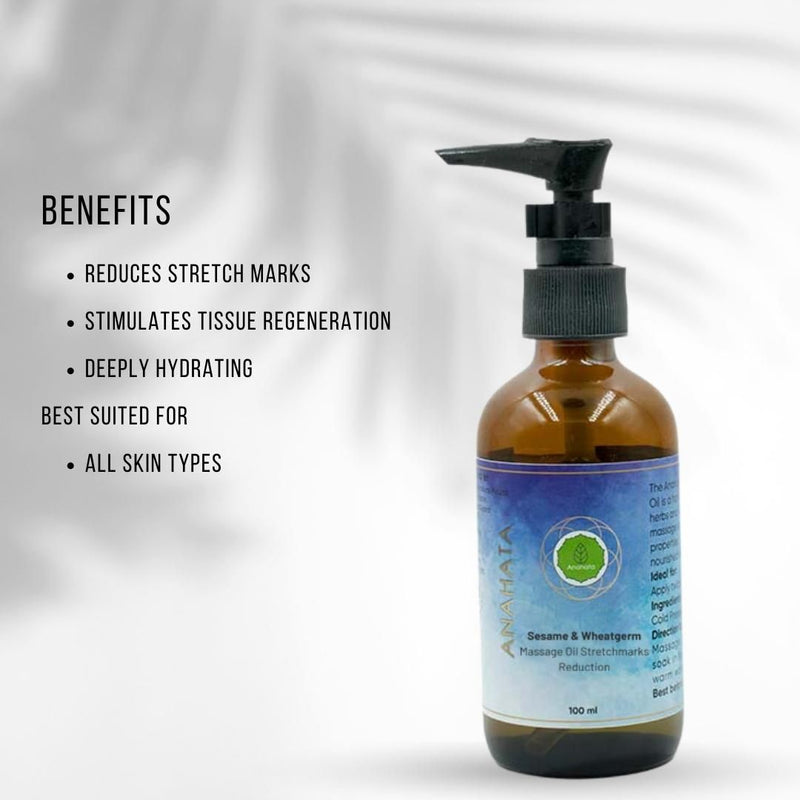 Wheatgerm Massage Oil | Stretch Mark Reduction | 100 ml.