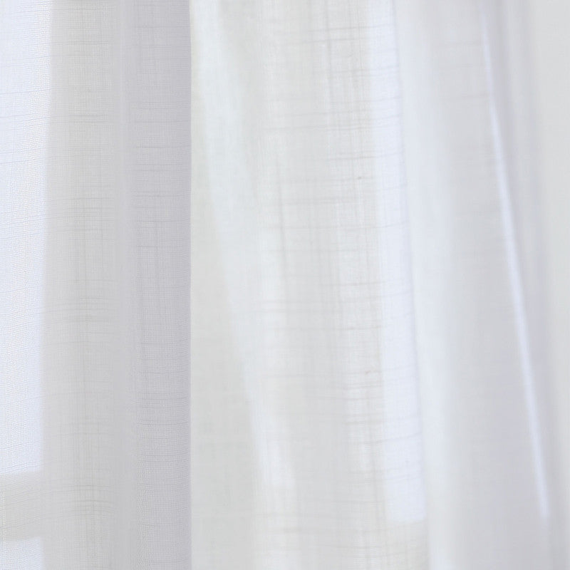 Pure Cotton Sheer Curtains | White