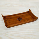 Teak Wood Small Round Cut Tray | 6x12.5x2.25 inch