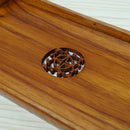 Teak Wood Small Round Cut Tray | 6x12.5x2.25 inch