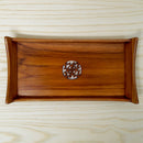 Teak Wood Small Round Cut Tray | 6x12.5x2.25 inch