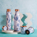 Copper Bottle | White & Blue | 950 ml