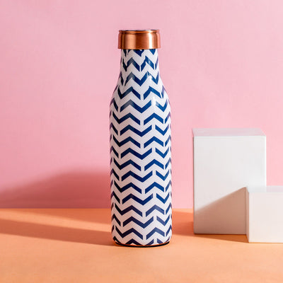 Copper Bottle | Blue & White | 950 ml