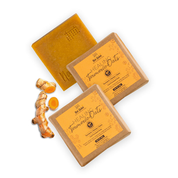 Nat Habit Healing Turmeric Soap | Natural & Ayurvedic | 125 g | Pack of 2