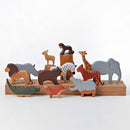 Wooden Animal Toys for Kids | Non-toxic Paints | Set of 12