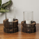 T-Light Candle Holder | Pine Wood | Set of 2