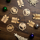 Wall Hanging Decor | Santa, Snowman & Gifts | Set of 9