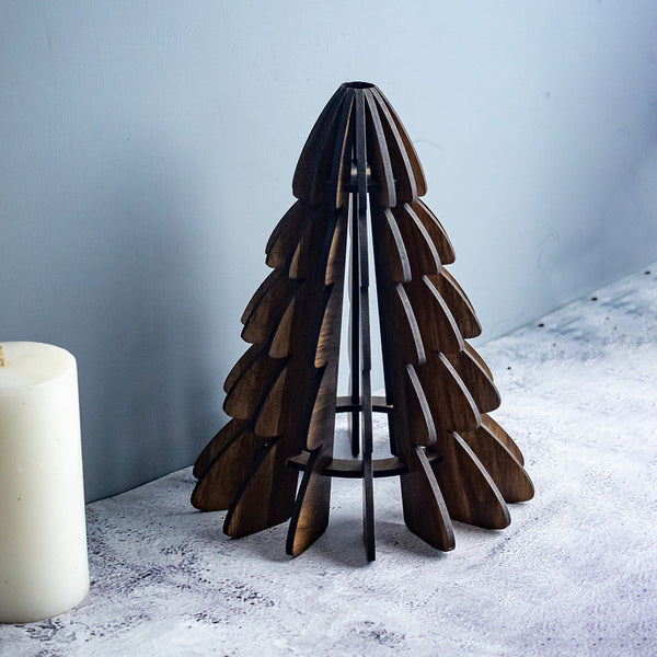 Table Decor | Wooden Tree | Brown | 11 inches.