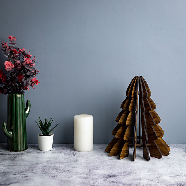 Table Decor | Wooden Tree | Brown | 11 inches.