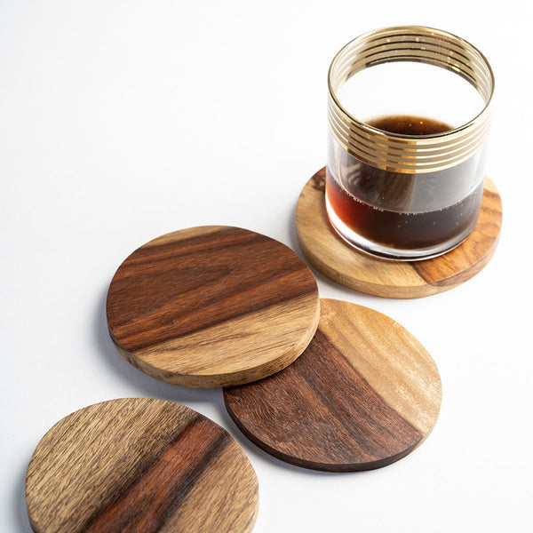 Wooden Coasters | Sheesham Wood | Set of 4