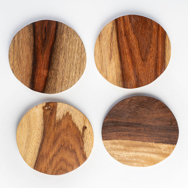 Wooden Coasters | Sheesham Wood | Set of 4