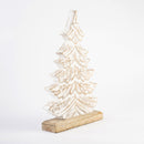 Mango Wood Christmas Tree | White