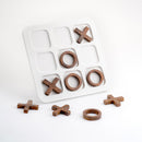 Marble & Wood Tic Tac Toe Game | White & Brown