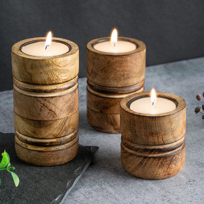 Housewarming Gifts | Scented Candles | Mango Wood | Set of 3