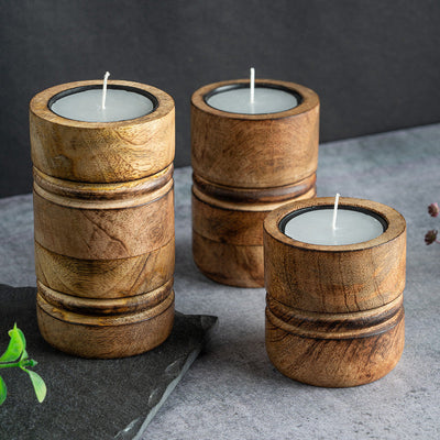 Housewarming Gifts | Scented Candles | Mango Wood | Set of 3