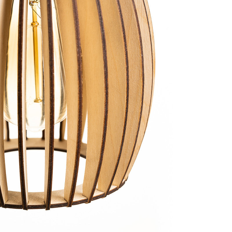 Birch Wood Ceiling Lamp | Beige