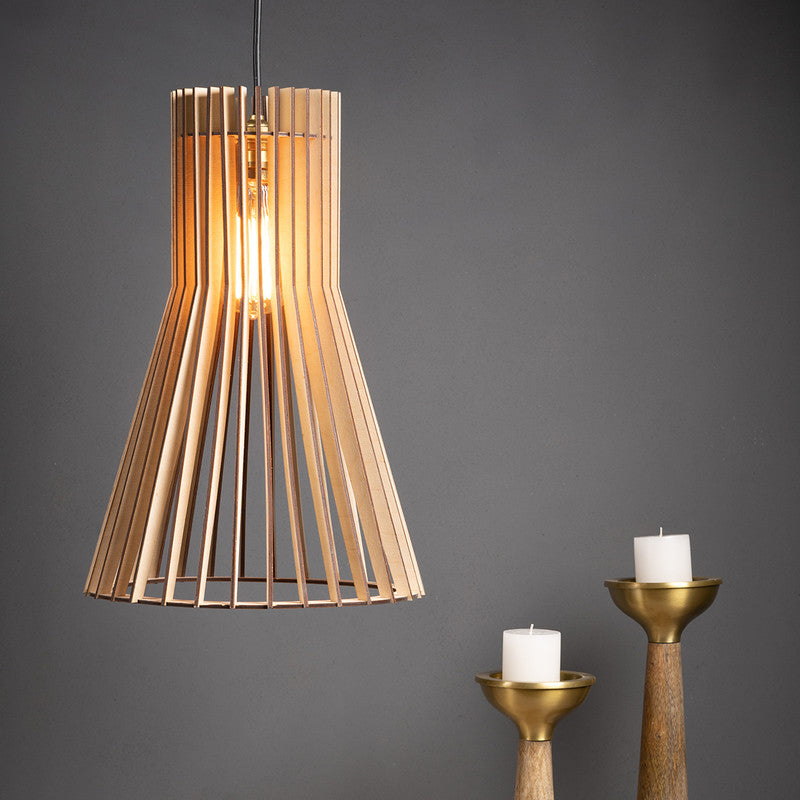 Hanging Lamp | Birch Wood Ceiling Lamp | Ceiling Light | Beige.