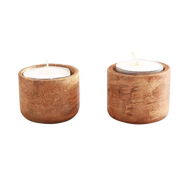 Festive Candle Holder With Tea Lights - Set of 2