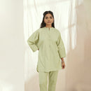 Linen Co Ord Set | Top & Pants | Green