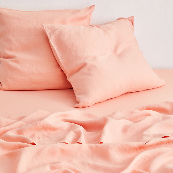 Pure Linen Cushion Covers | Peach | Set of 2