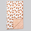 Cotton Dohar Blanket for Kids | Tiger Print | Orange