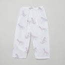 Cotton Night Suit for Kids | Pajama Set | Dog  Print | Lavendar