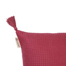 Cotton Cushion Cover With Tassel Purple