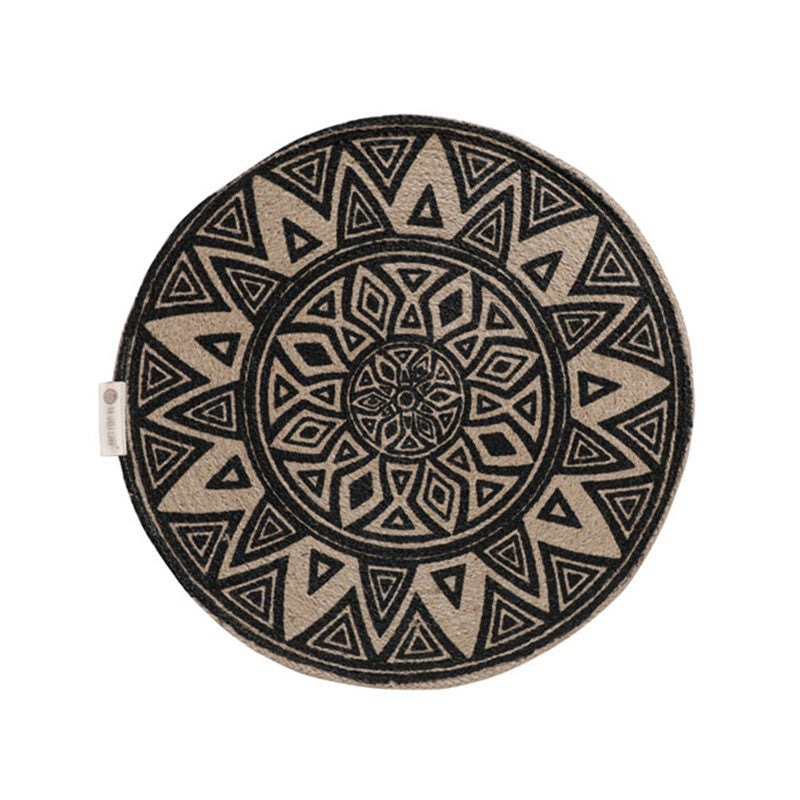 Mandala Jute Wall Art | Large | Black