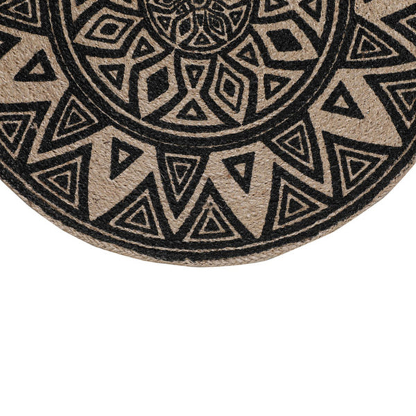 Mandala Jute Wall Art | Large | Black