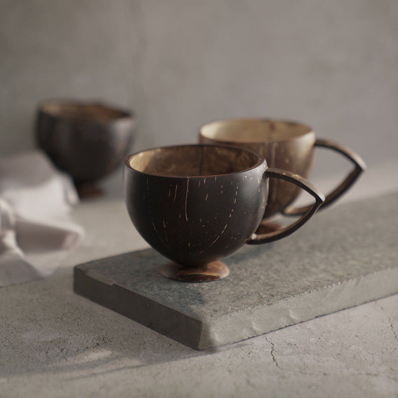 Tea Cup Set | Coconut Shells | 2 Pieces | 200 ml