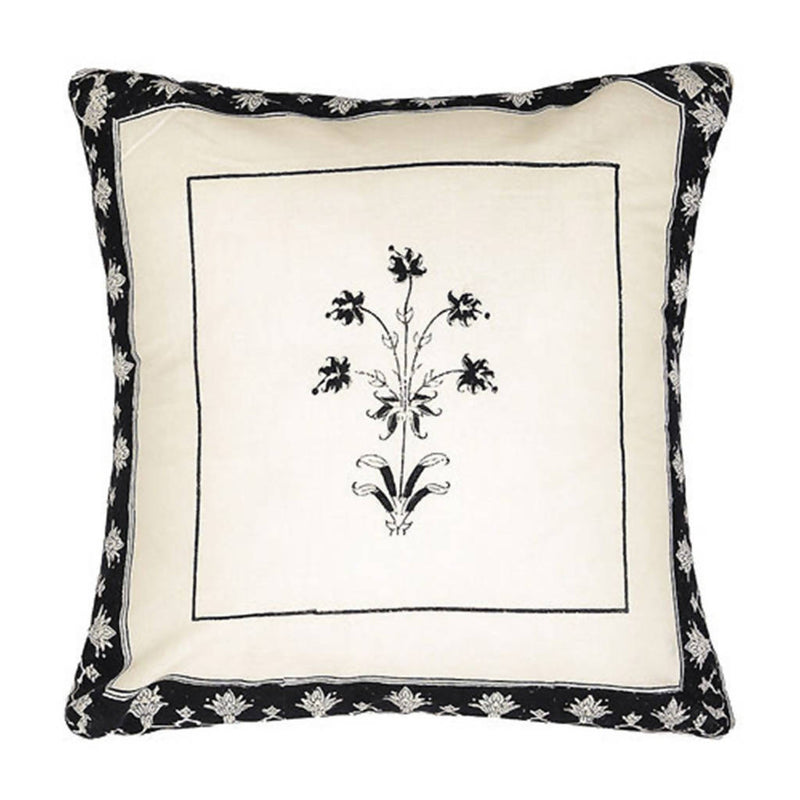 Cotton Cushion Covers | Handblock Printed | Set of 2 | Black & White