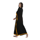 Cotton Tie-Up Waist Kaftan | Black